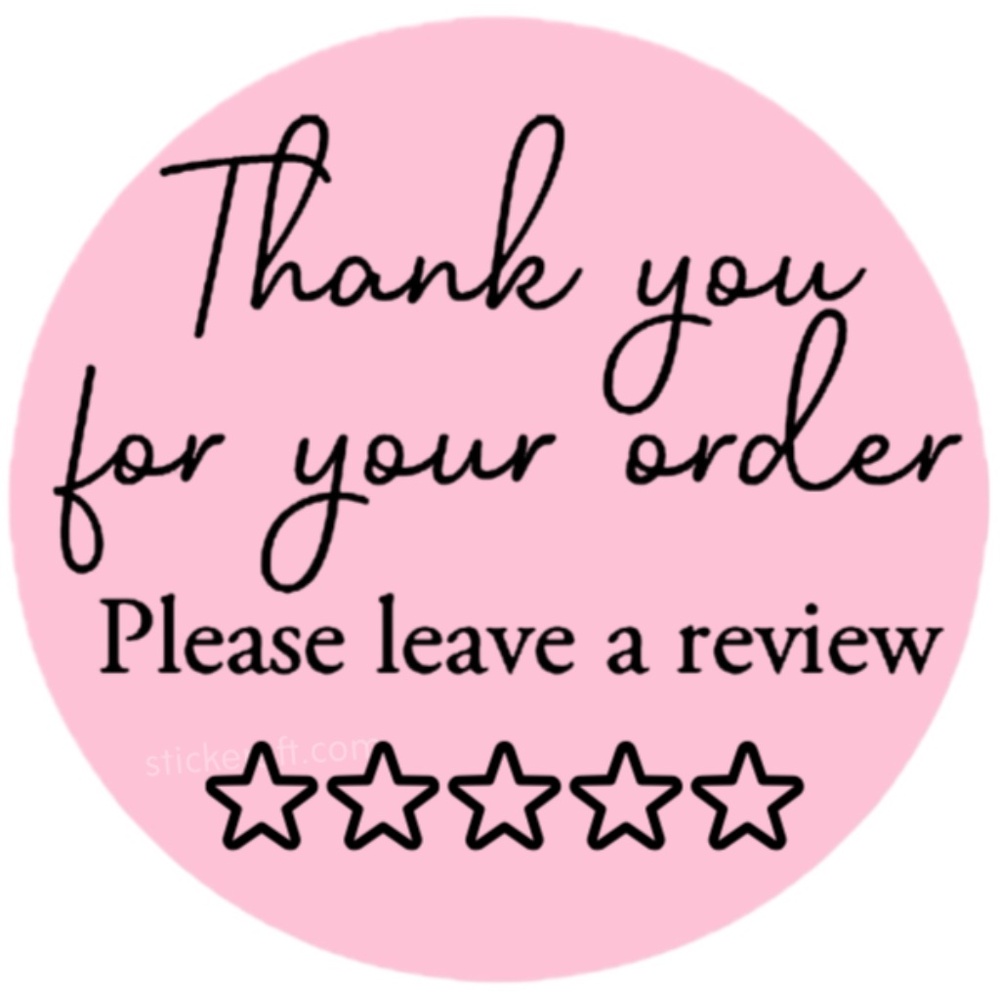 Thank You For Your Order, Please Leave a Review Stickers Small Business shops - Picture 6 of 13